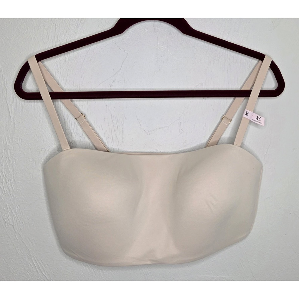 Victoria's‎ Secret Bra Womens Size XL T-Shirt Wireless Lightly Lined Beige Nude